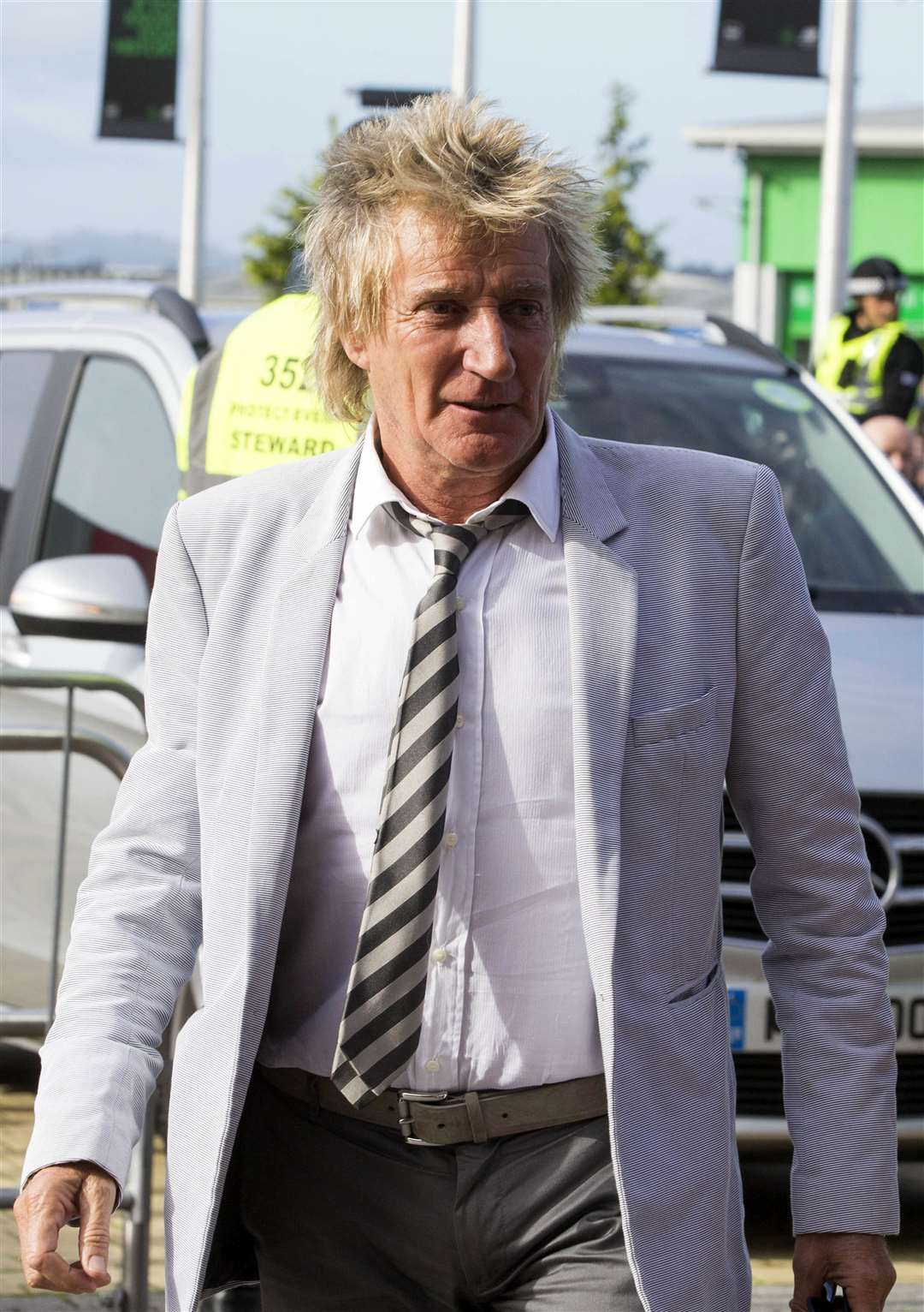 Sir Rod Stewart and his son deny the charges (Jeff Holmes/PA)