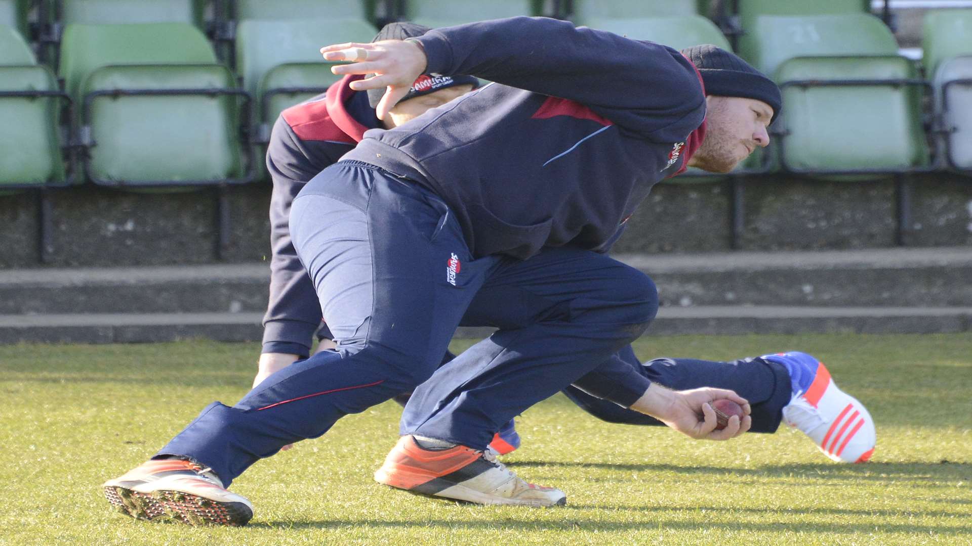 Matt Coles in pre-season training at Canterbury this week. Picture: Paul Amos.