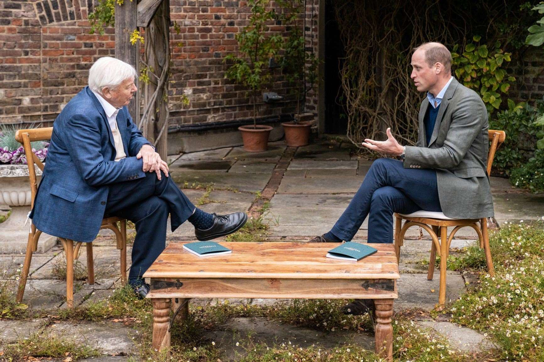 William with Sir David Attenborough, who is a member of the Earthshot Prize Council (Kensington Palace/The Earthshot Prize/PA)