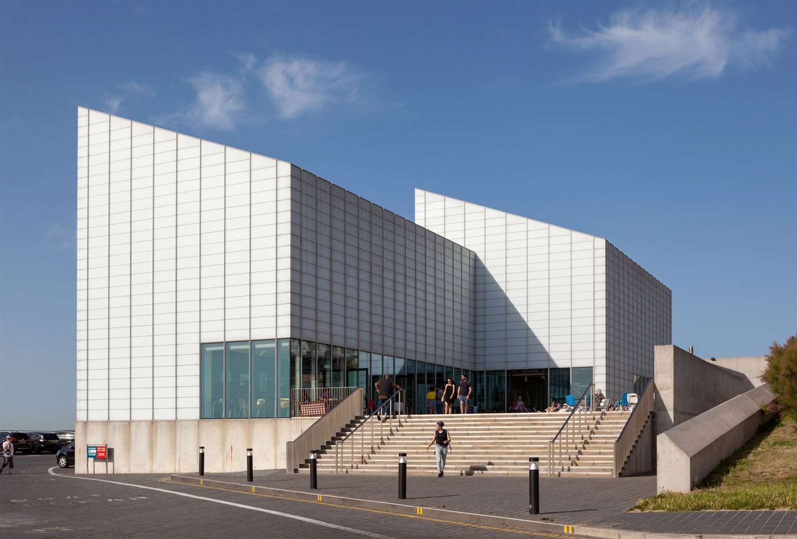 The black tarmac was laid outside the Turner Contemporary Art Gallery in Margate