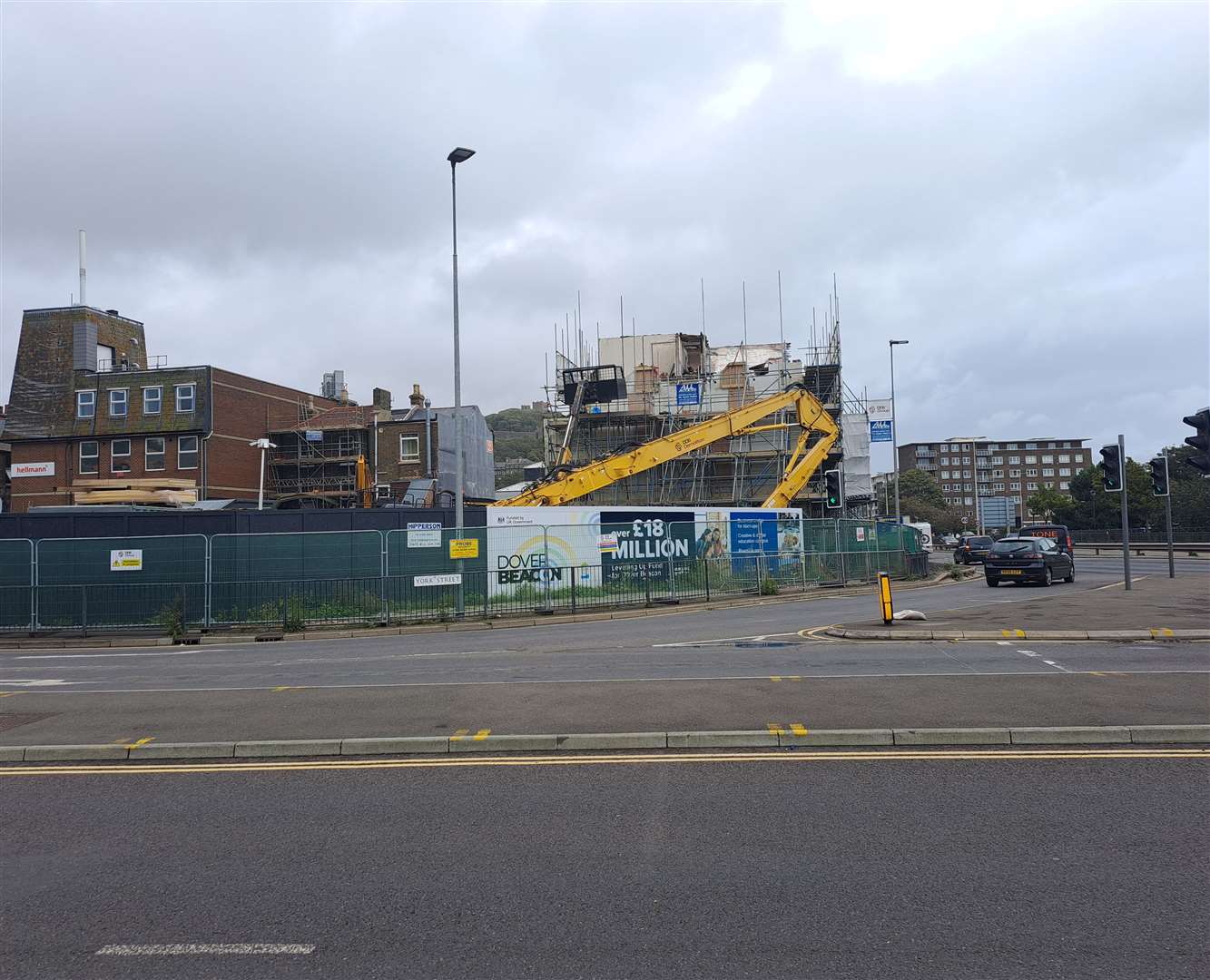 The demolition of the Banksy building in Dover is underway