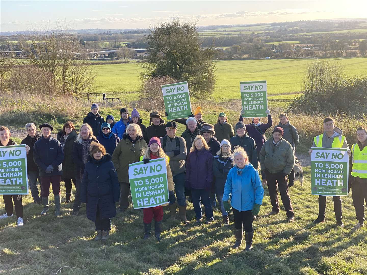 Protesters want the Heathlands scheme scrapped
