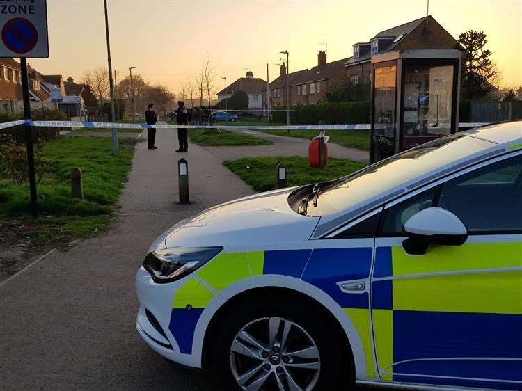 Police and forensics in Station Chine, Herne Bay (8160599)