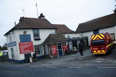 Fire crews at the Fenn Bell pub in St Mary Hoo