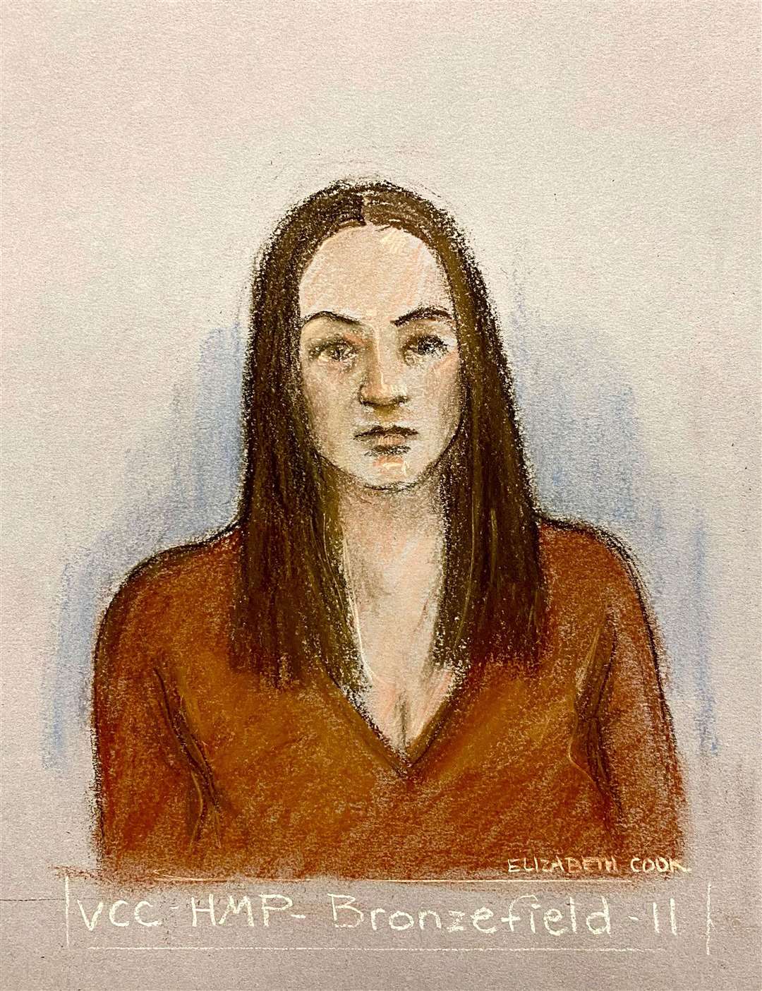 Court artist sketch of Bulgarian national Katrin Ivanova (Elizabeth Cook/PA)