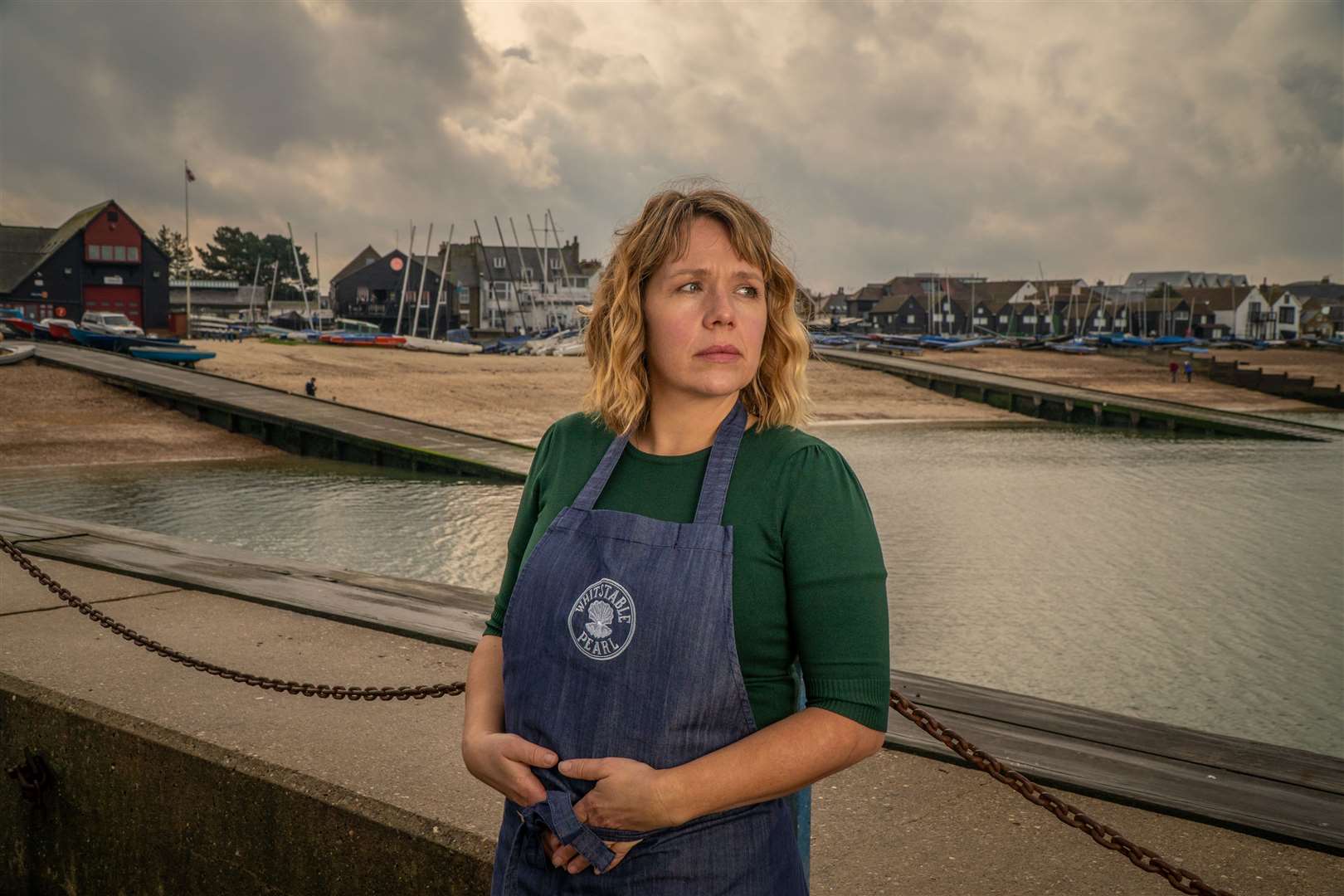 Kerry Godliman in Whitstable Pearl. Photo Credit: Mark Bourdillon/AcornTV