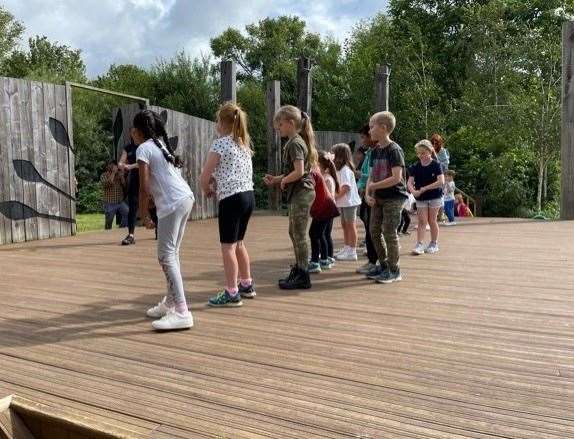 Children take part in a YMCA dance and Activ8 fitness session