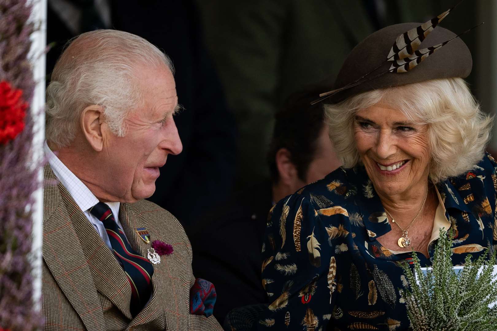 Charles and Camilla during the Braemar Gathering this weekend (Aaron Chown/PA)