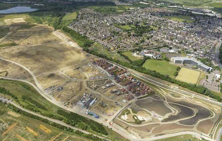 Mass housebuilding projects at Ebbsfleet Garden City are taking place