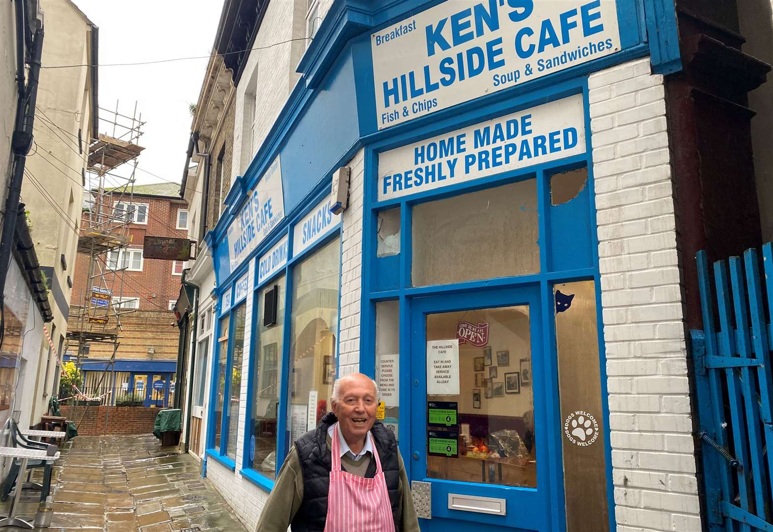 Ken Vreony is leaving the Hillside Cafe in Folkestone to return to Cyprus