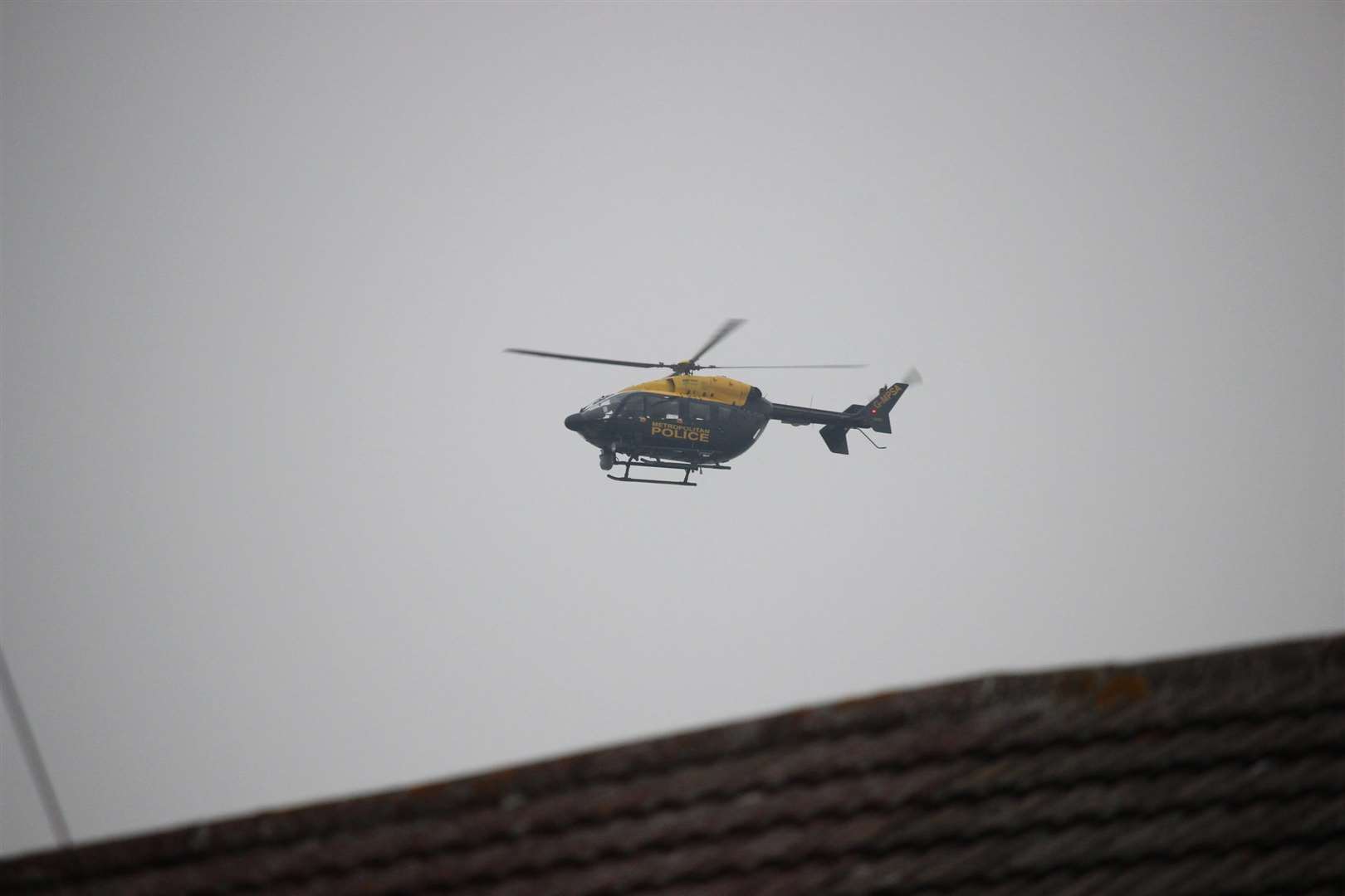The police helicopter was up over Sheppey following the crash