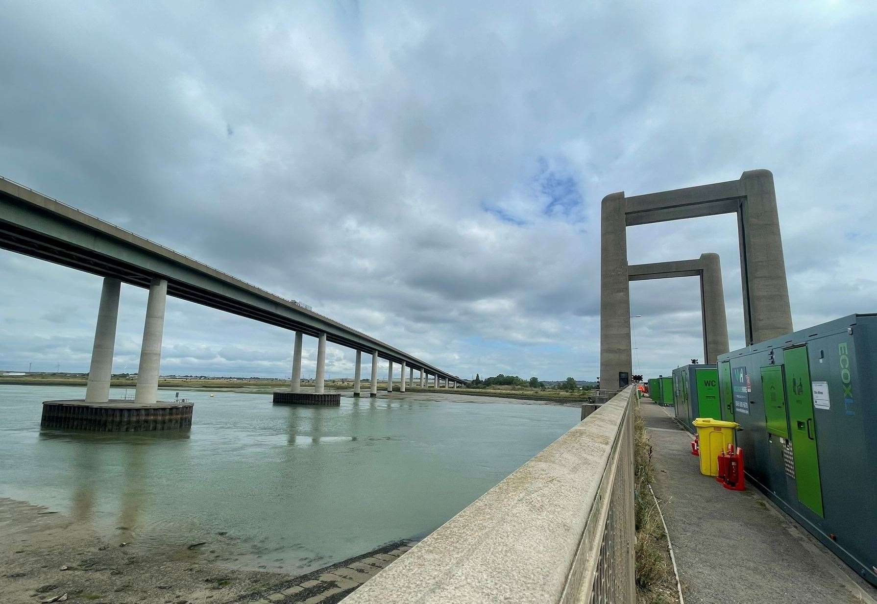 The Kingsferry Bridge and the Sheppey Bridge which connect the Island with mainland Kent. Picture: Joe Crossley