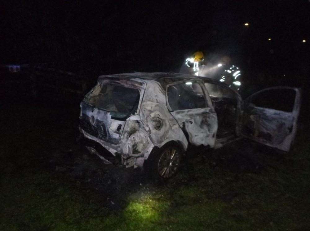 The burned out car (Northumbria Police)