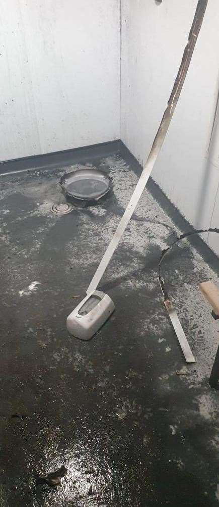 Damage inside one of the toilets in Barton's Point, Isle of Sheppey. Picture: Swale council