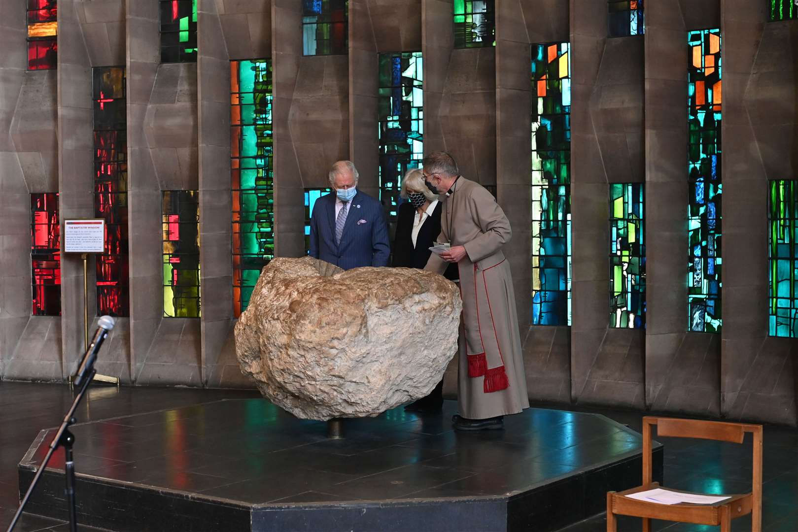 The couple were shown around the cathedral (Paul Ellis/PA)