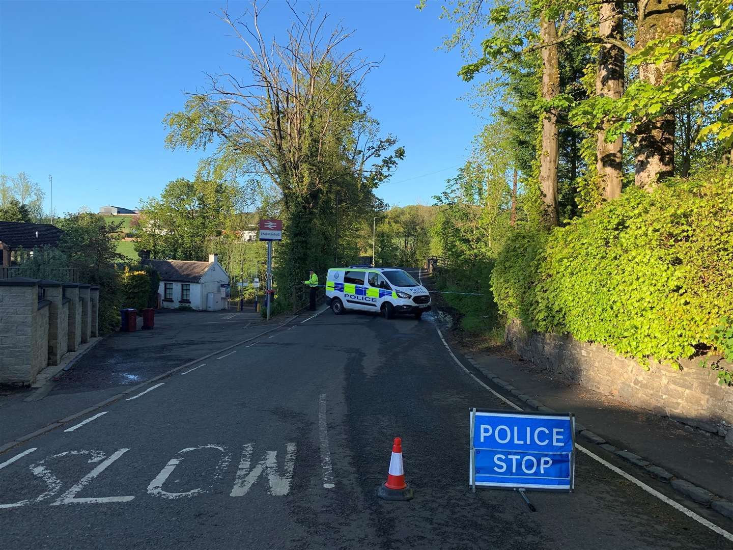 Firefighters were called to the blaze on Peel Road in Thorntonhall, South Lanarkshire, at around 1am (PA)