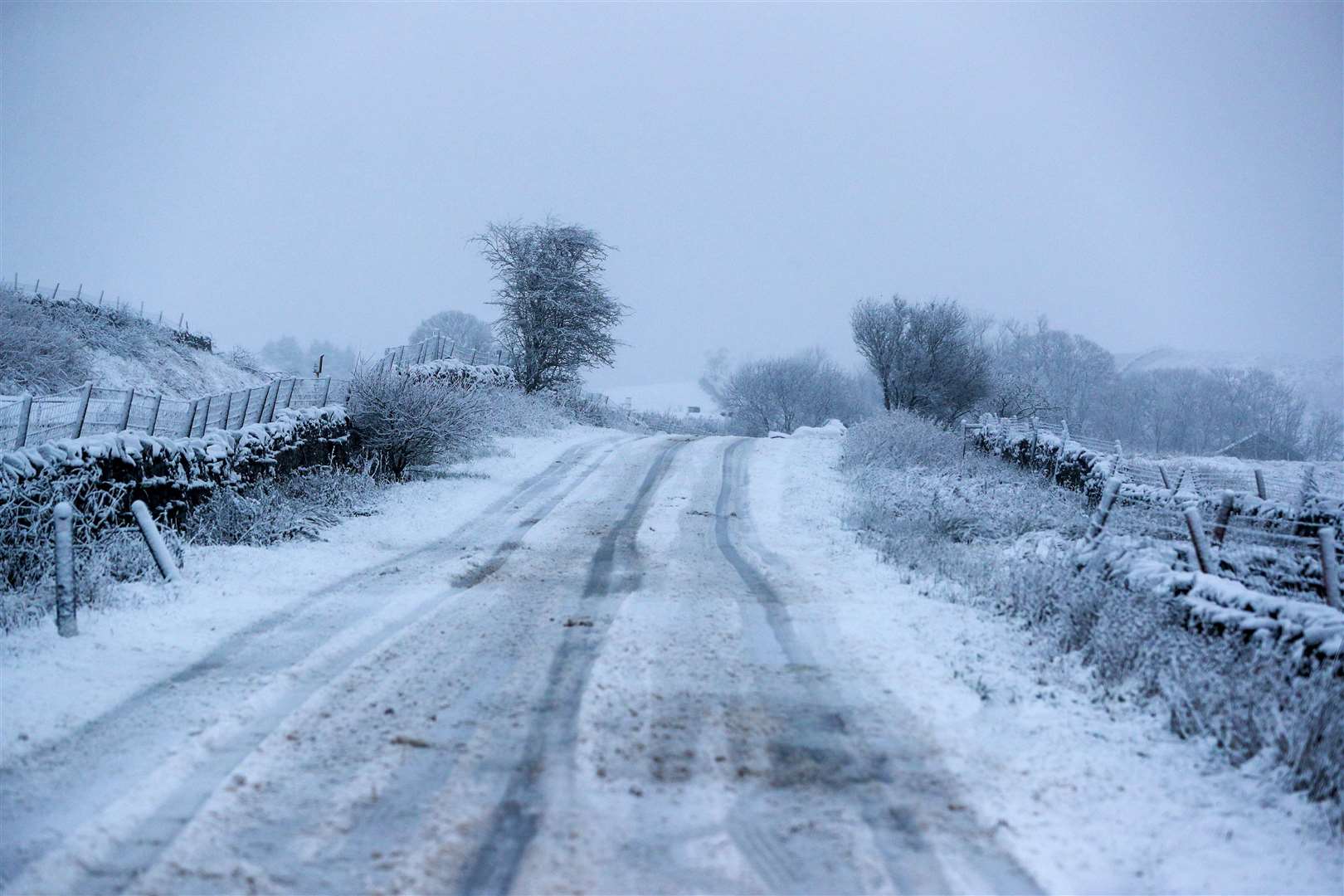 Up to four inches of snow was expected in some areas (Peter Byrne/PA)