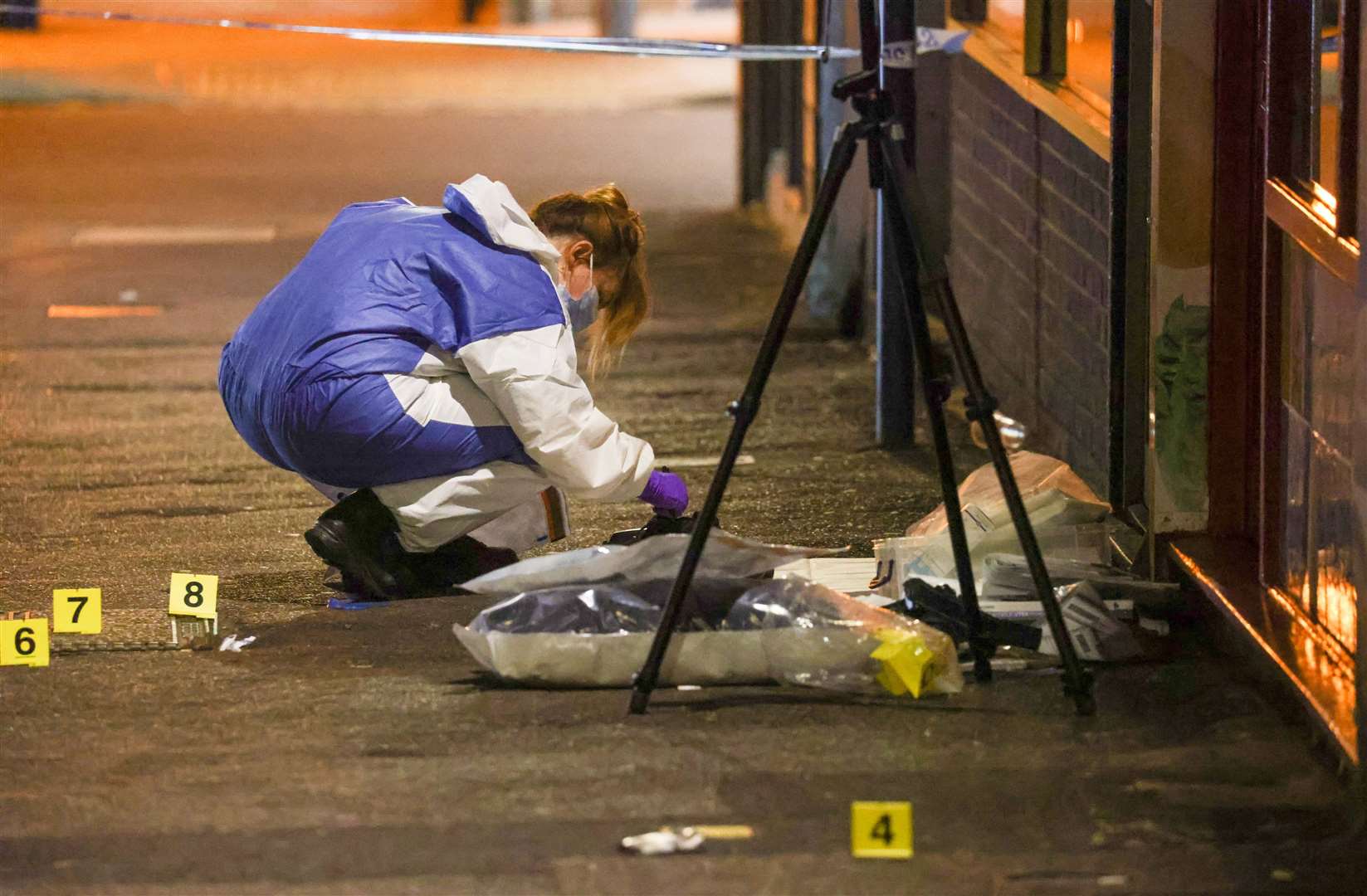 Forensics are at the scene in New Road, Gravesend. Photo: UKNIP