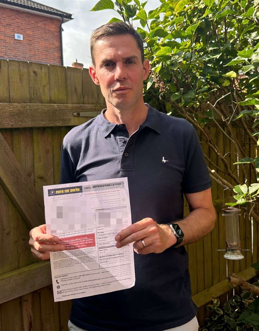 Tom Green from Southborough, received the fine despite paying for parking at Lullingstone Country Park in Eynsford back in February