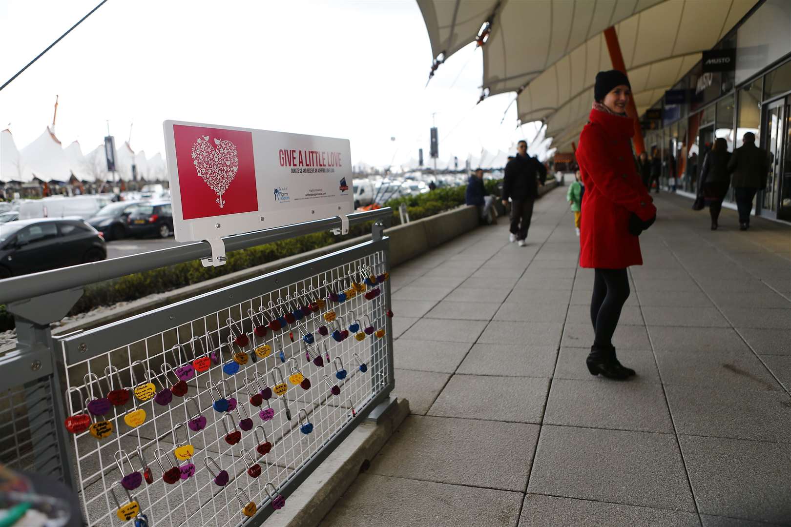 Ashford Designer Outlet's Love Lock installation, Picture: Picture: Matt Bristow