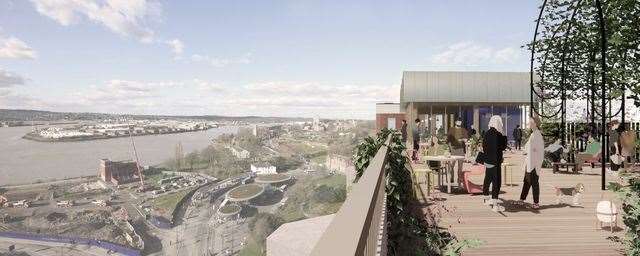 Plans also include a rooftop restaurant and champagne bar. Picture: Lyall Bills & Young Architects and C.F. Møller Architect