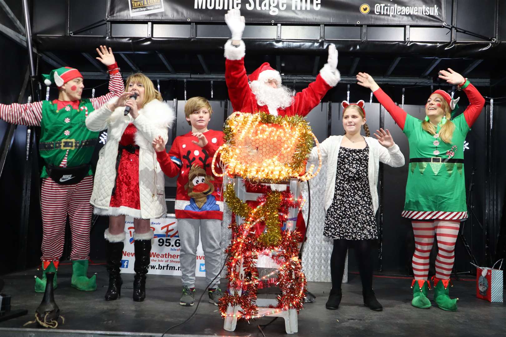 Santa switched on the Sittingbourne Christmas lights