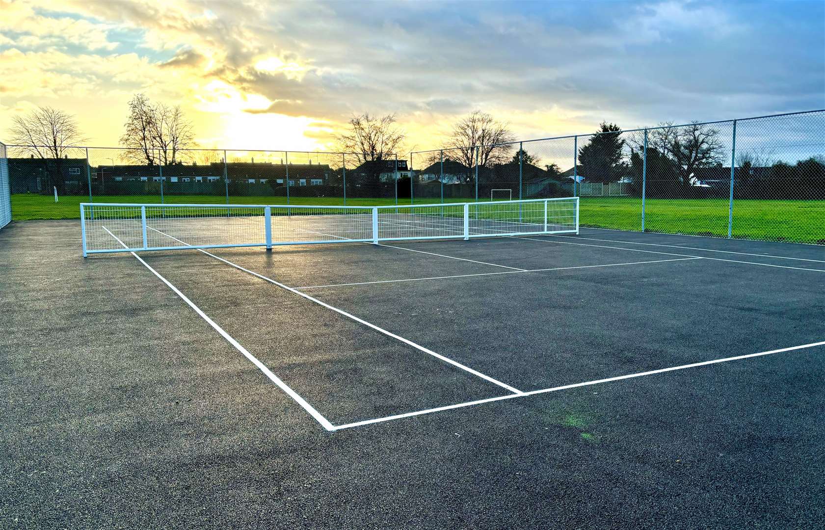 A new tennis court has been installed at Hythe Road Recreation Ground. Picture: KMG