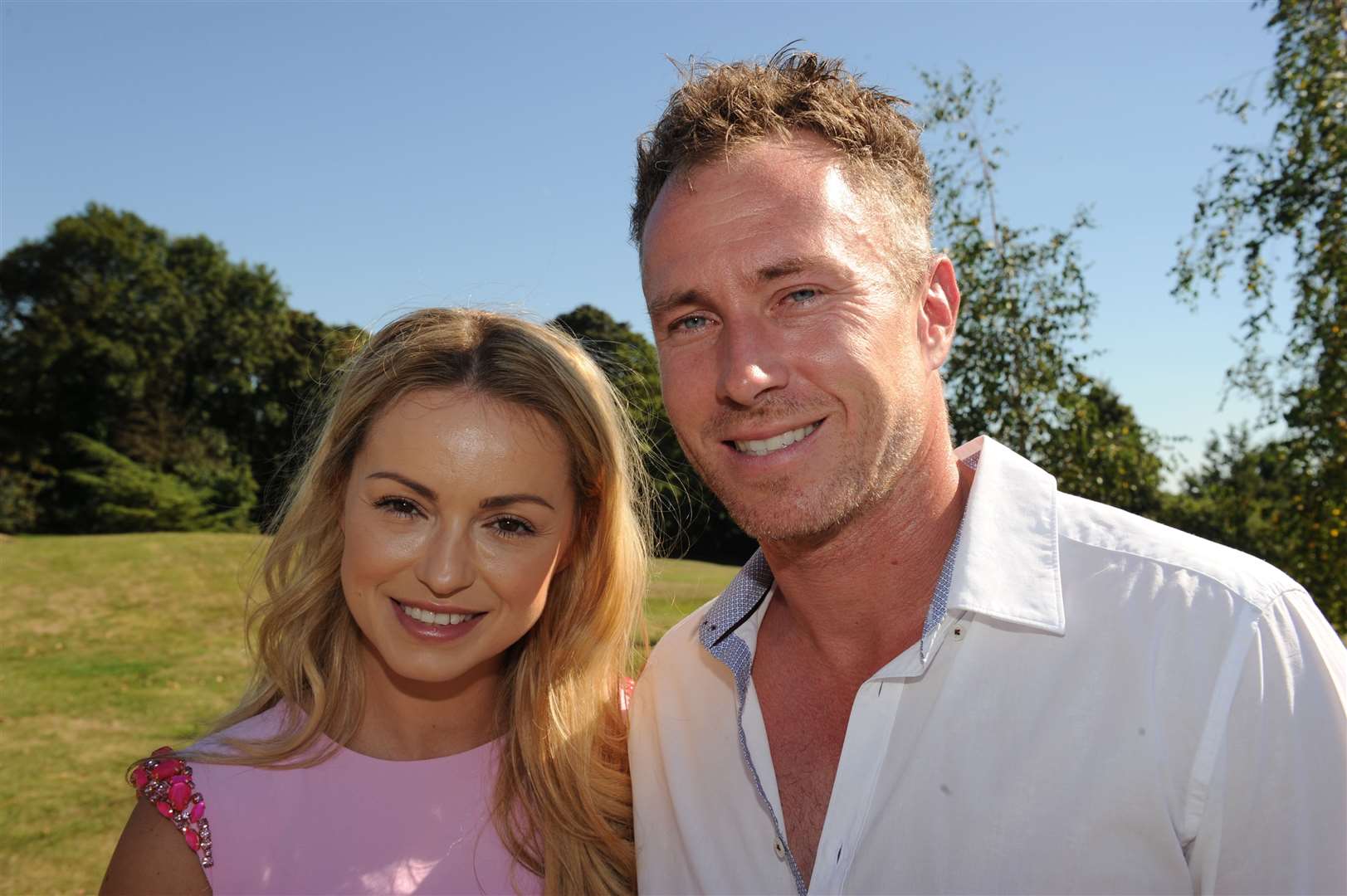 Strictly dancers Ola and James Jordan supporting a charity day at Bearsted Golf Club. Picture: Steve Crispe