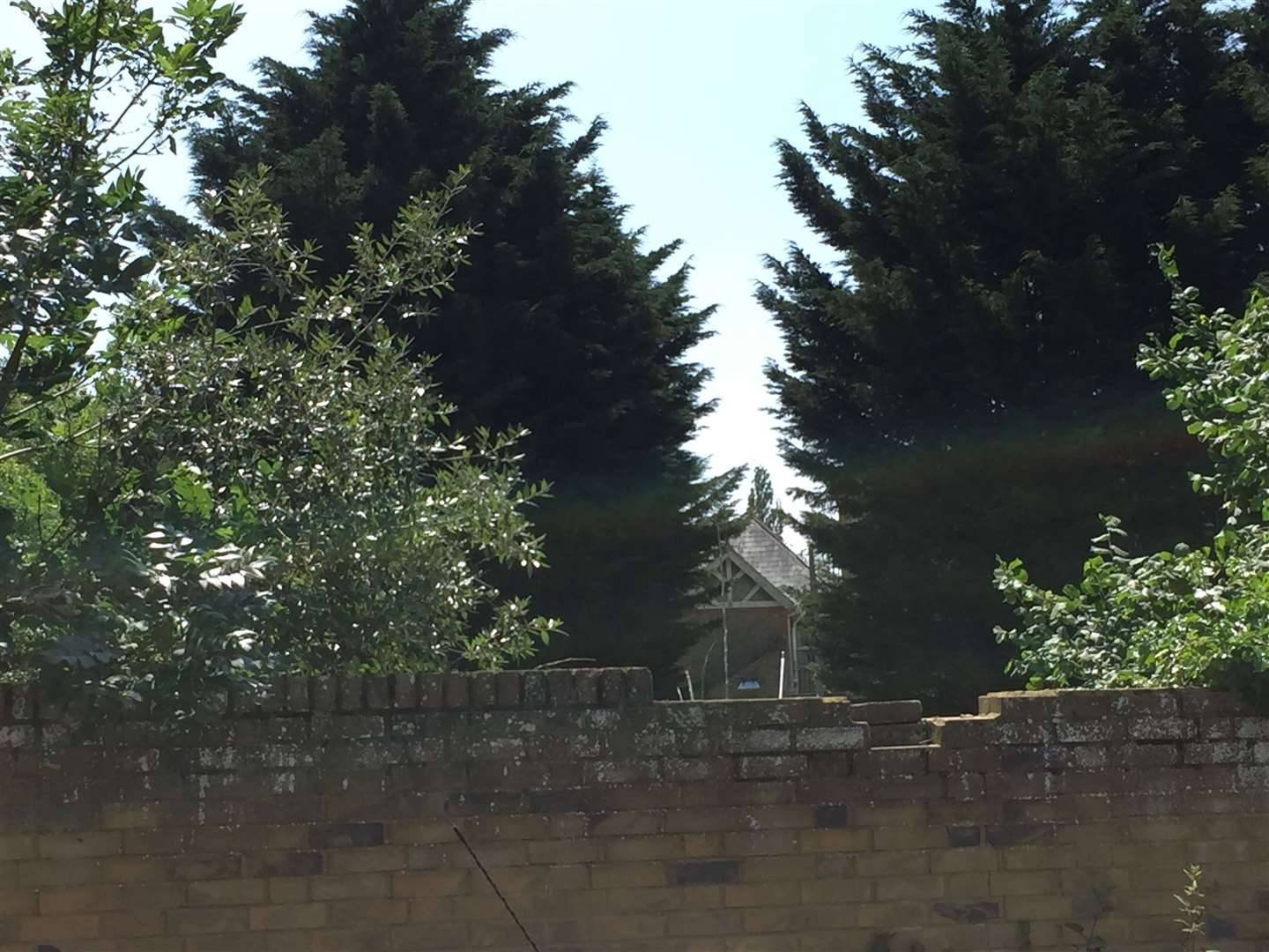 The low walls at Herne Bay Court where youngsters can gain entry