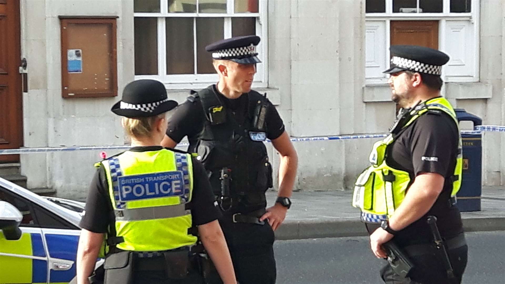 Police at the scene in Maidtsone town centre (15708428)