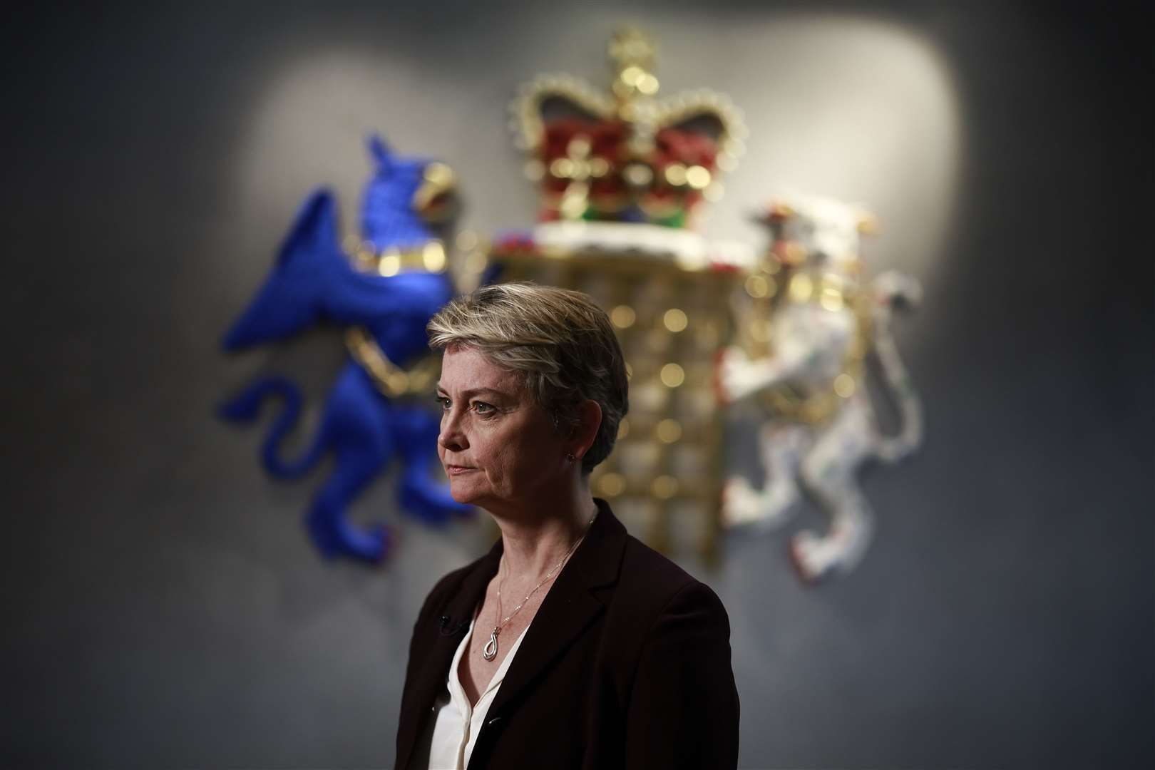 Home Secretary Yvette Cooper at the National Crime Agency (NCA) headquarters in London (Benjamin Cremel/PA)