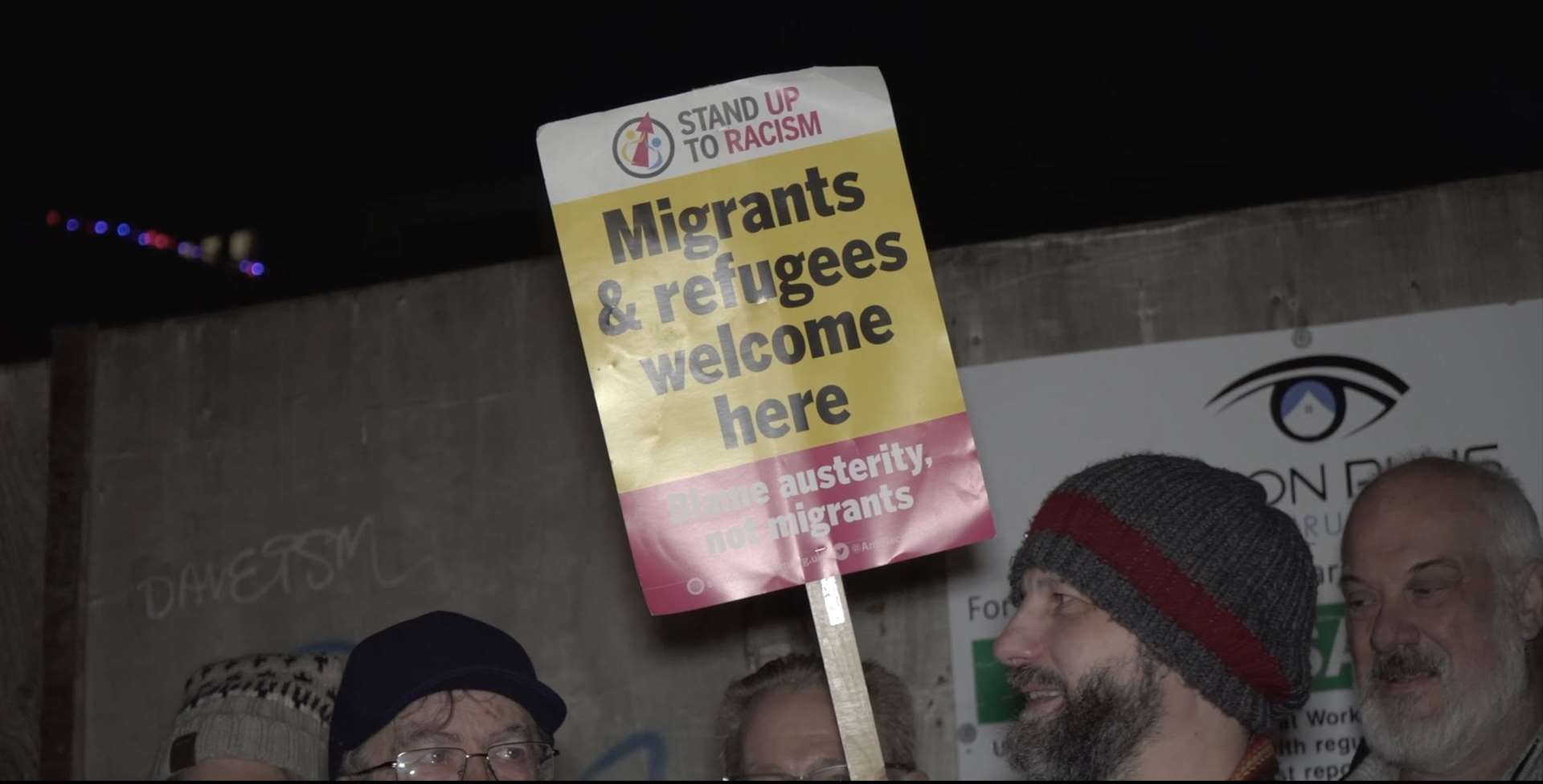 A demonstration against the government's policy to send asylum seekers to Rwanda has taken place at Anchorage House, in Chatham. (61521831)