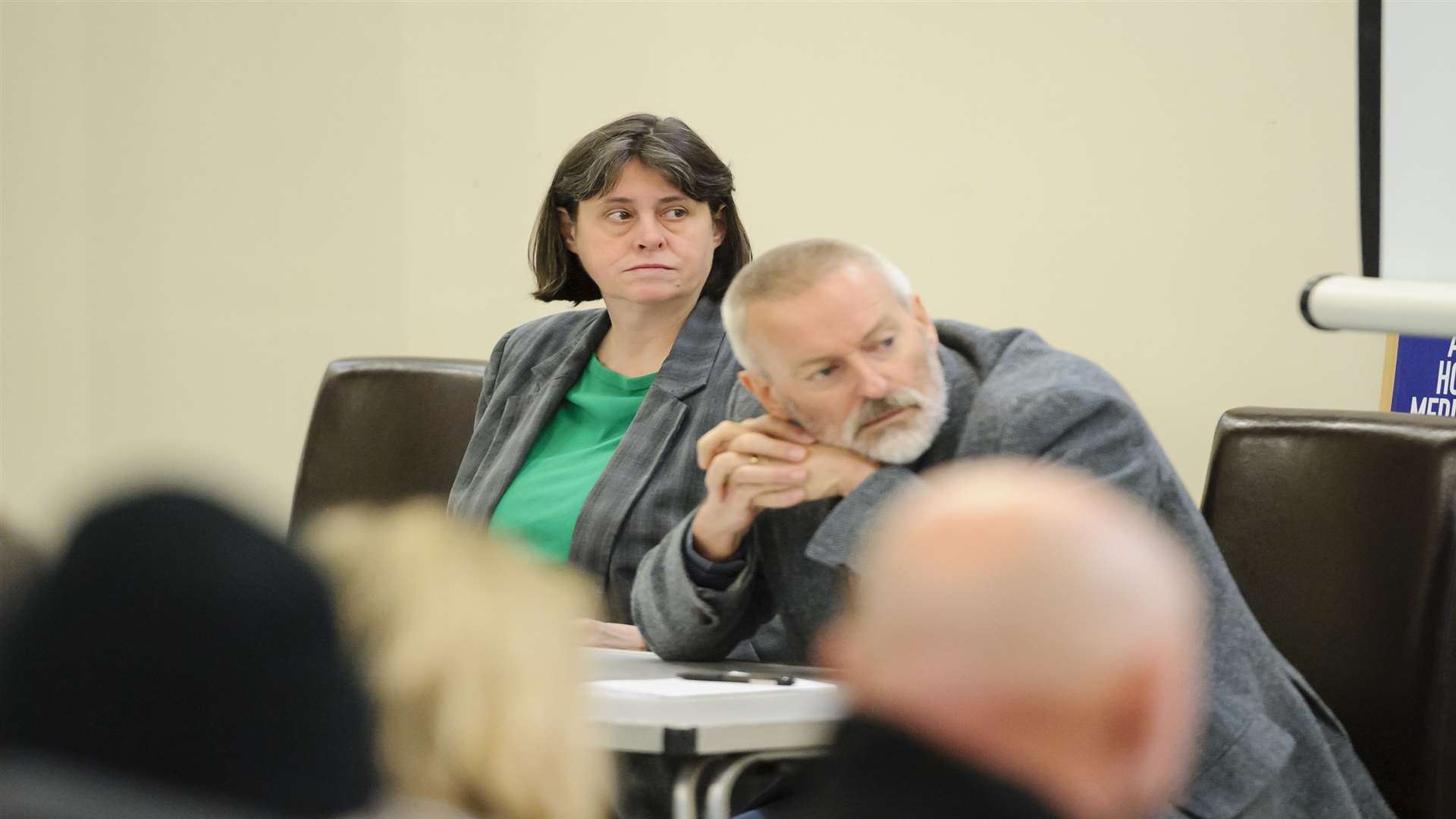 Liz Shutler, and Dr Paul Stephens, board members from East Kent Hospitals listen to the presentations. Pictures: Andy Payton/KM Group