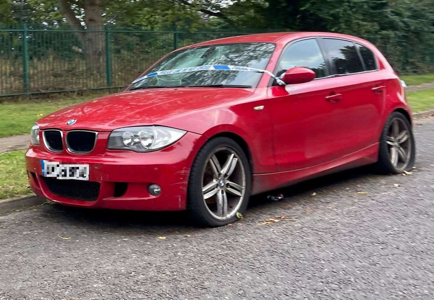 The abandoned BMW in Oxley Shaw Lane