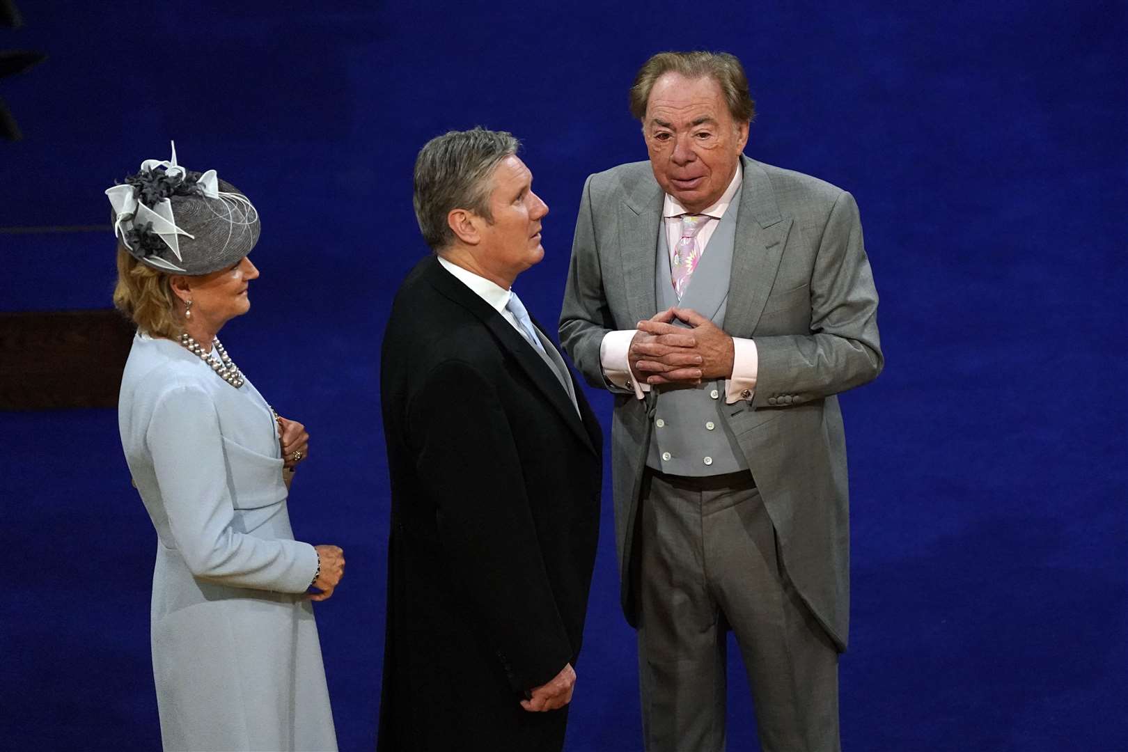 Labour leader Sir Keir Starmer and Lord Andrew Lloyd-Webber and Lady Madeleine Lloyd-Webber at the coronation of King Charles III and Queen Camilla (Andrew Matthews/PA)