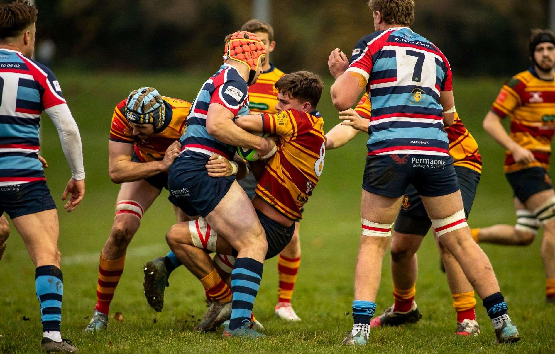 Medway's Harry Gibbons, right, and Pete Cole team up against Reeds Weybridge. Picture: Jake Miles Sports Photography