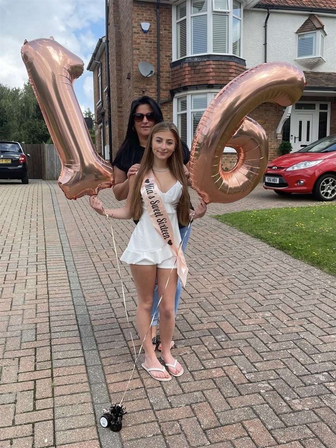 Baby Mia Russell is now 16, with her proud mum Laura Hollman