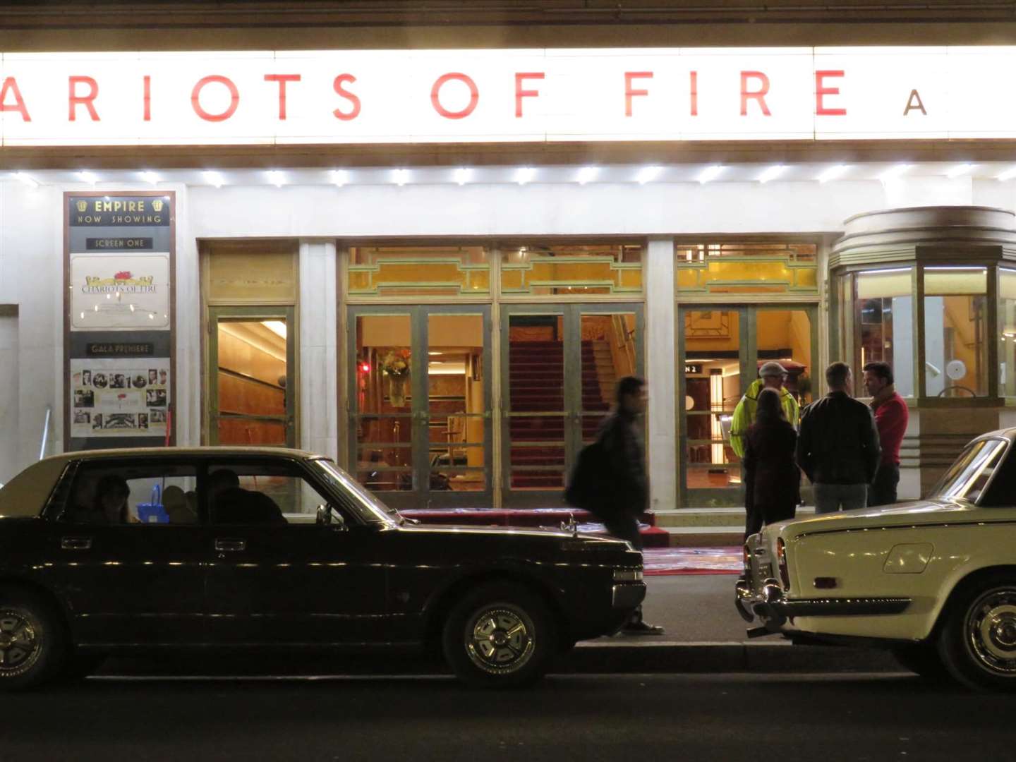 Scenes were being filmed for the premiere of a movie called Chariots of Fire. Pics: Roberto Fabiani