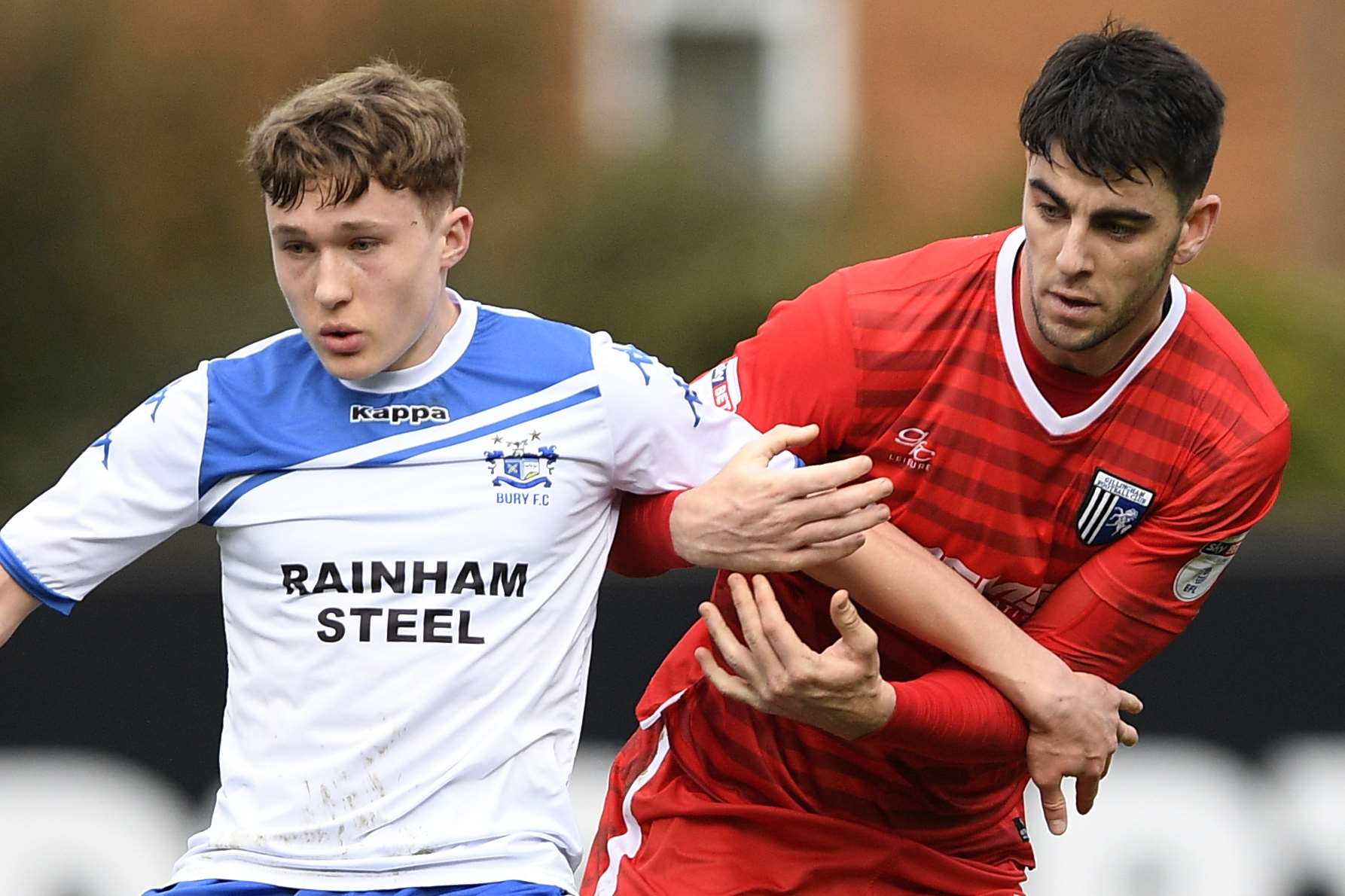 Joe Quigley gets to grips with Callum Styles Picture: Ady Kerry