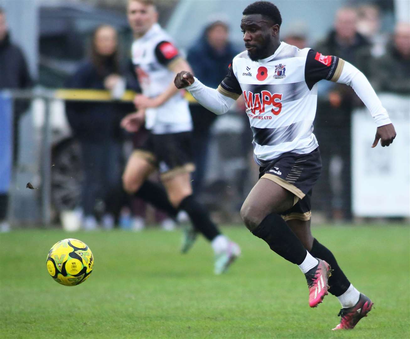 Ife Oni - bagged a brace in Deal’s 3-1 home win last weekend. Picture: Paul Willmott