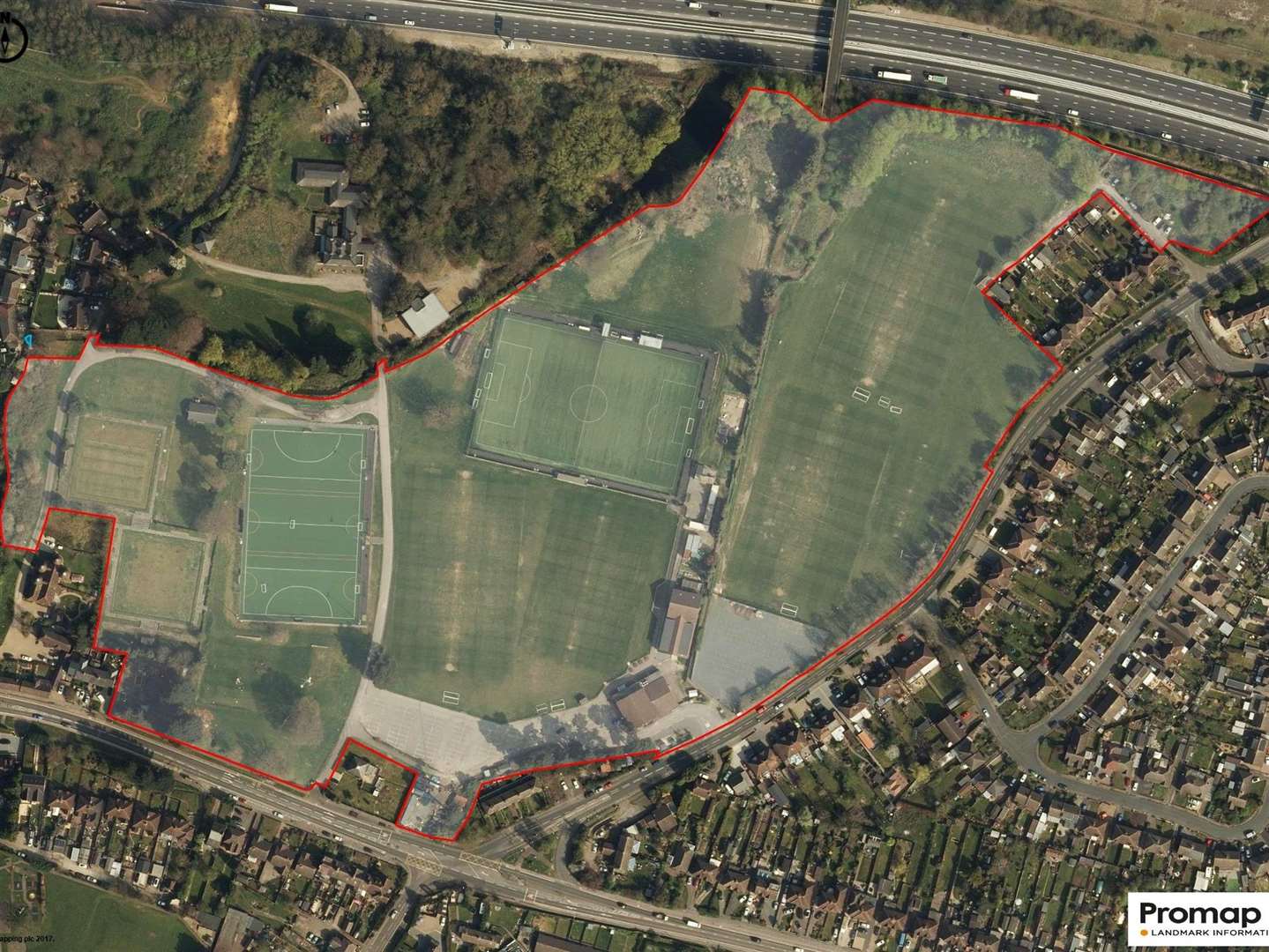 An aerial view of the extensive grounds at K-Sports Cobdown