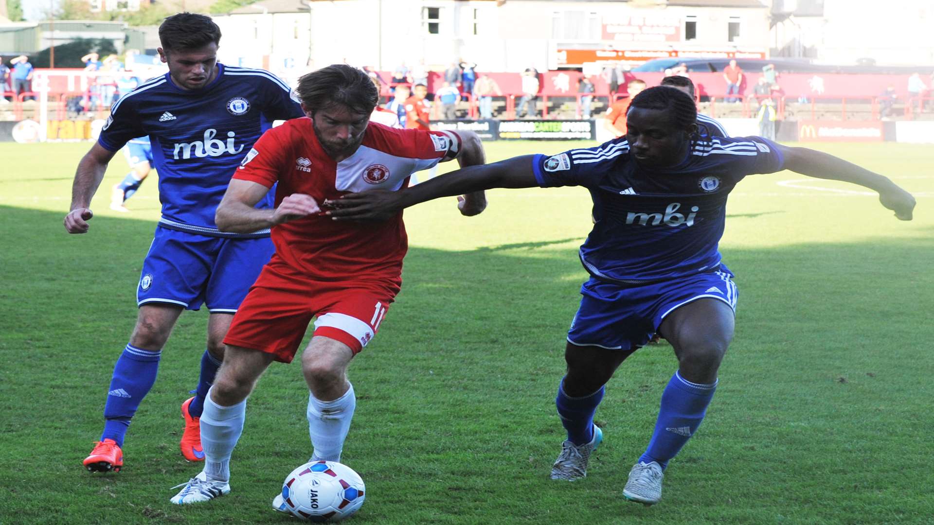 Ricky Wellard runs at FC Halifax on Saturday. Picture; David Brown