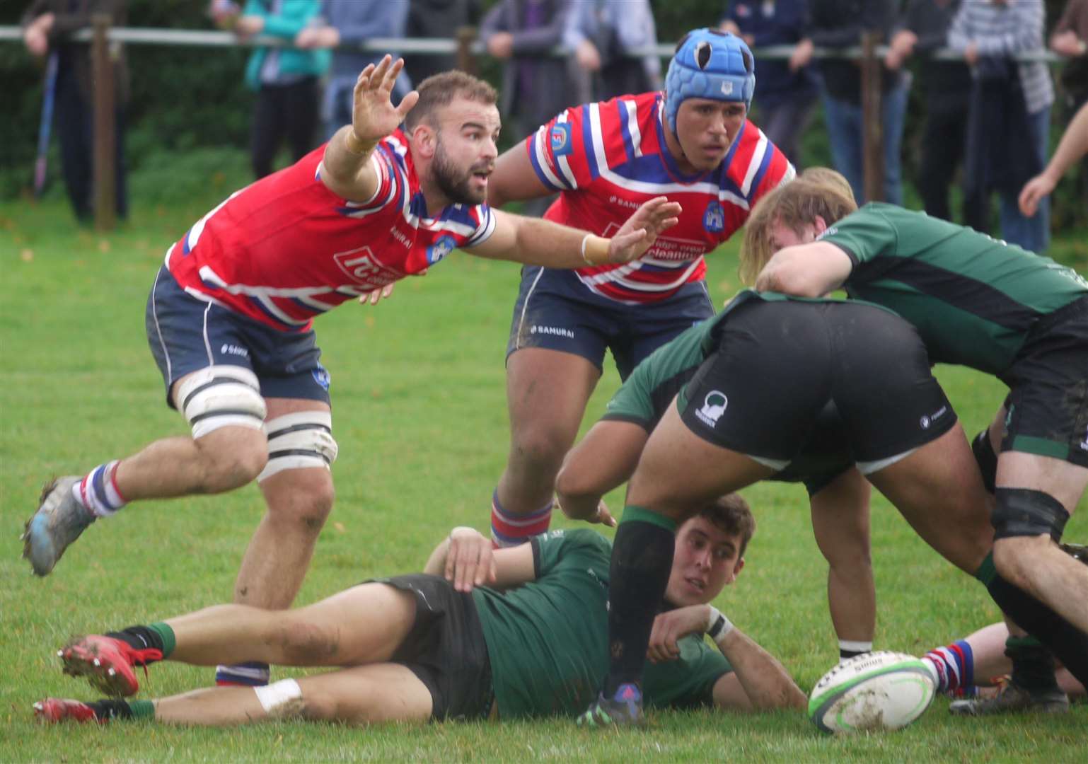 Tom Nicoll and Alex Reid team up for Tonbridge Juddians against North Walsham. Picture: Adam Hookway