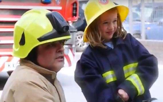 Isobel became an honorary firefighter for the day (8378269)