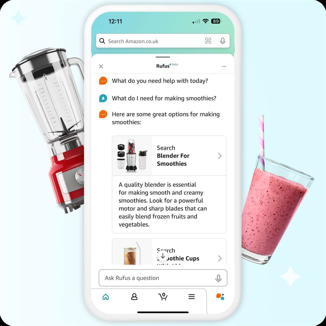 Rufus can answer a range of queries from shoppers about specific products, or broader topics (Amazon/PA)