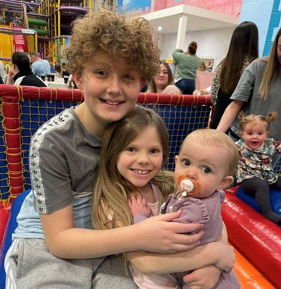 Nicky with sisters Ava and Eloise