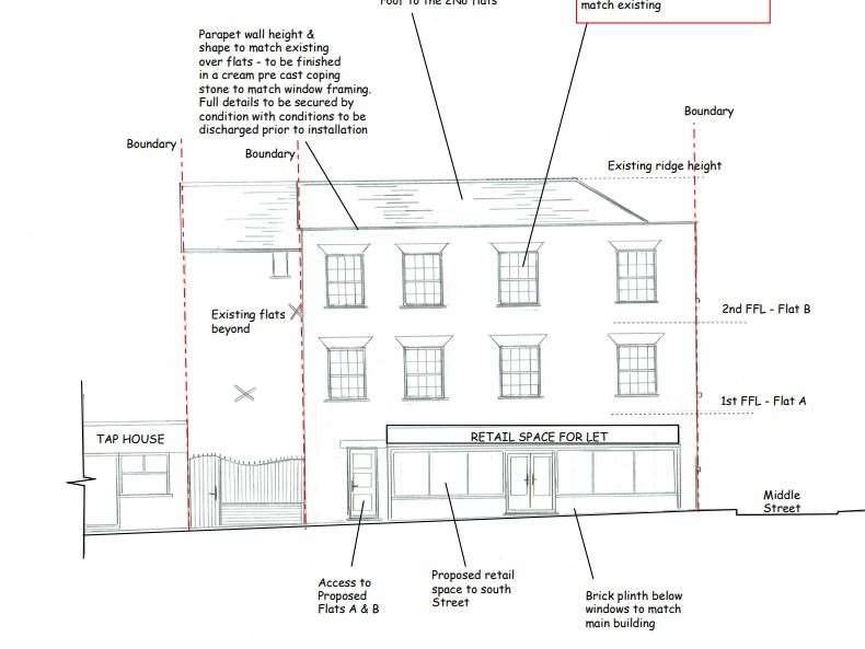 The plans for site in South Street. Picture CB Planning