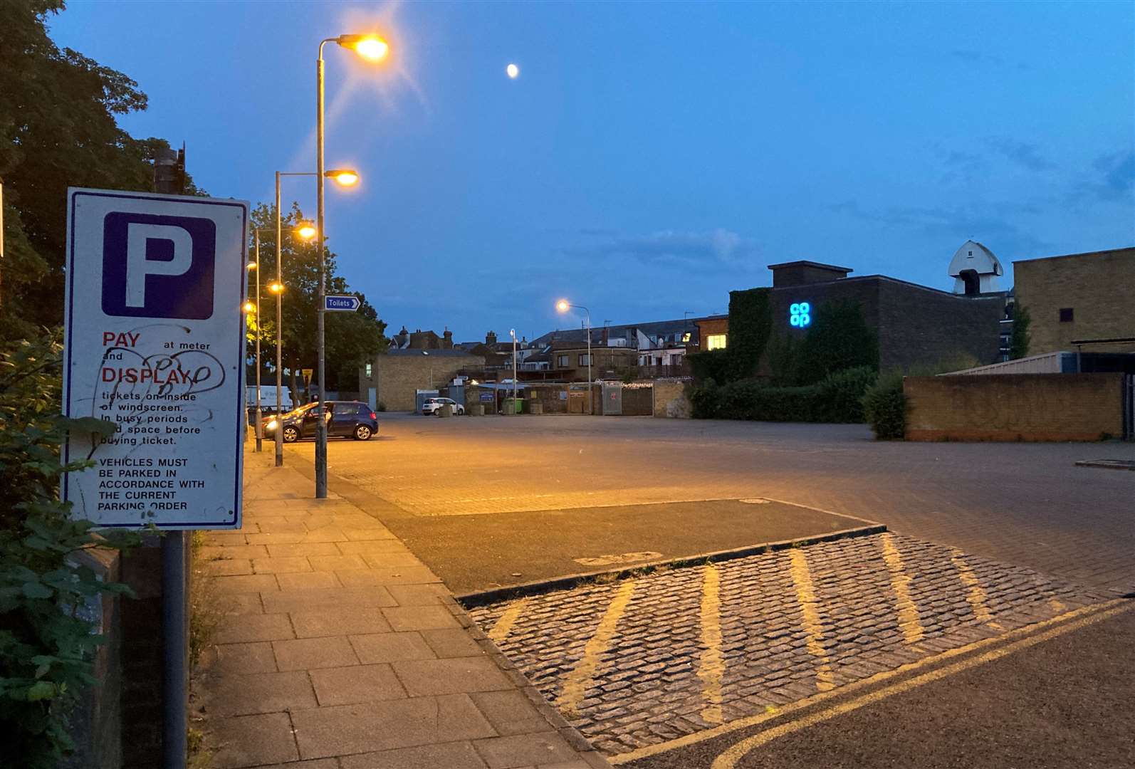 No cars in Trinity Road car park Sheerness