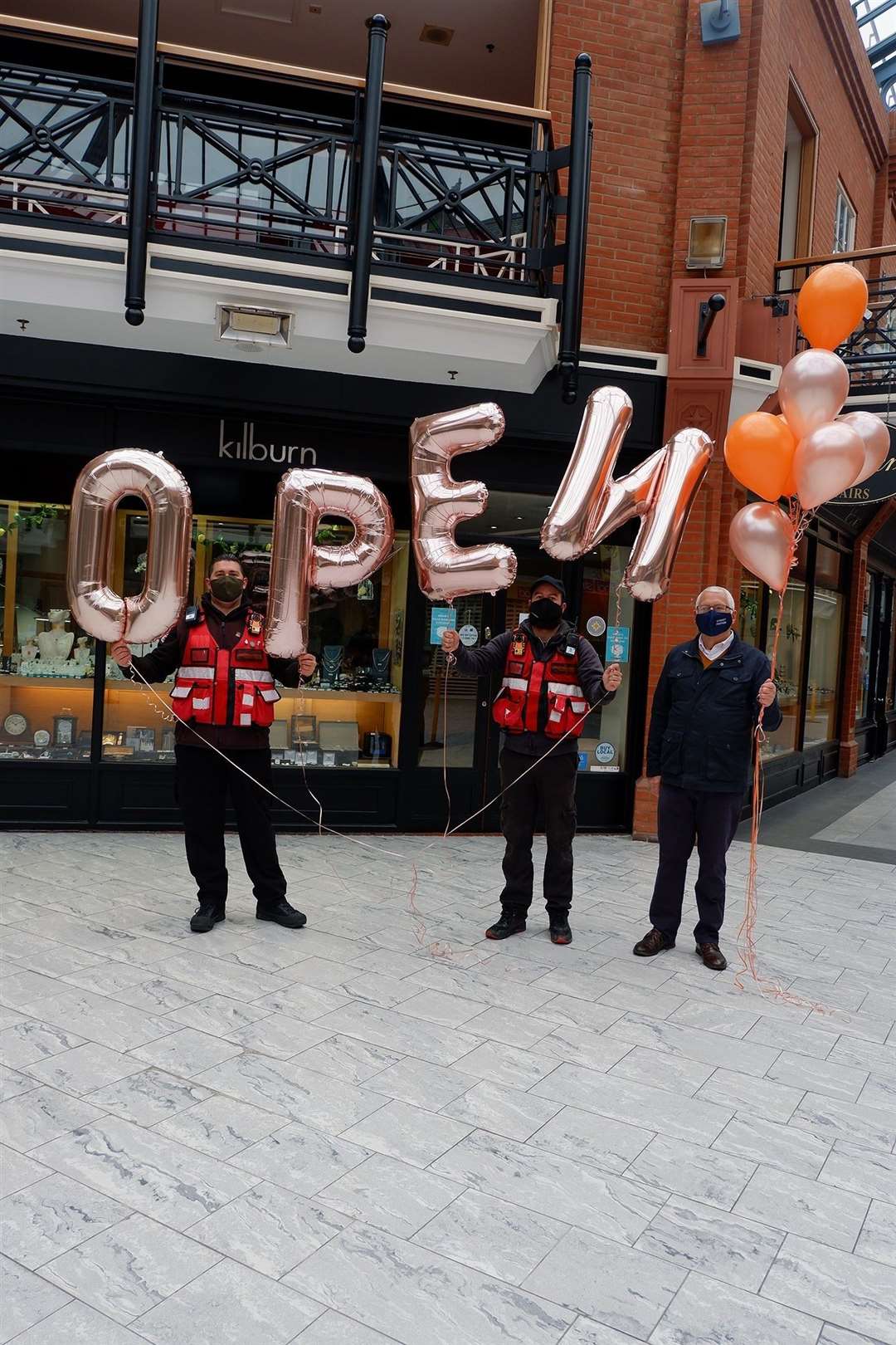 Representatives of One Maidstone Business Improvement District celebrate the reopening. Picture: One Maidstone Business Improvement District