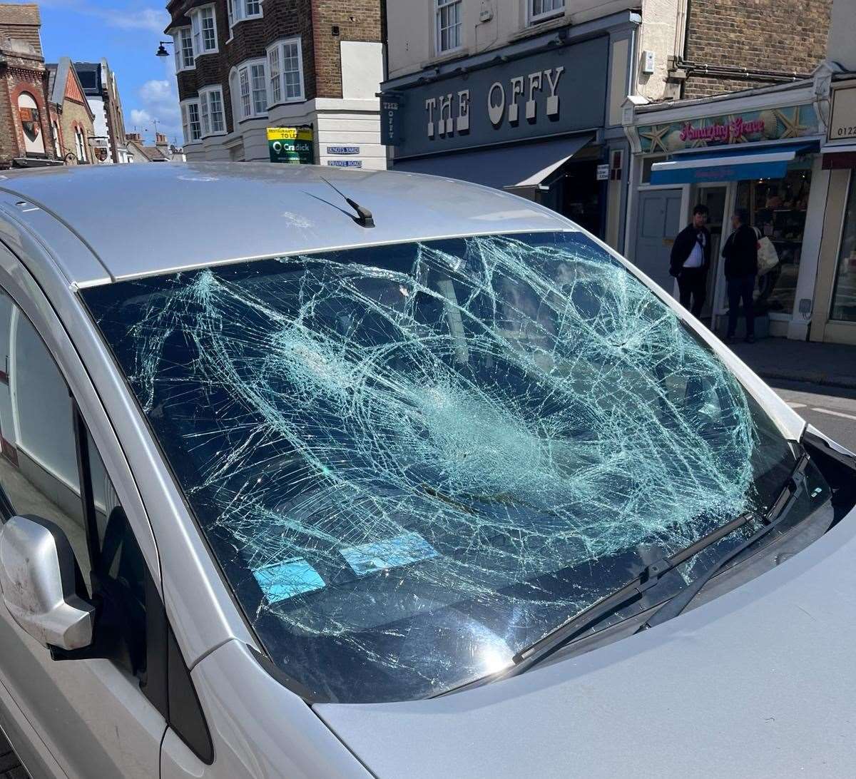 Georgina Jenkins was shocked to discover her car had been vandalised while parked in a disabled bay in Whitstable High Street